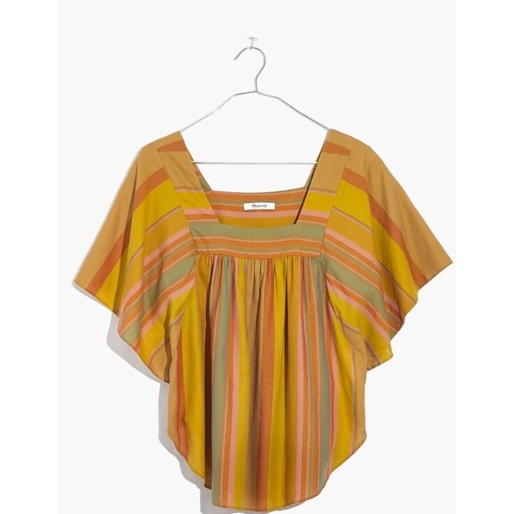Madewell Women's Striped Butterfly Top in Natural Combo Size XSMALL